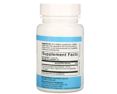Advance Physician Formulas Inc. Tongkat Ali LJ 100 25 mg 60 Capsules Advance Physician Formulas Inc. Tongkat Ali LJ 100 25 mg 60 Capsules