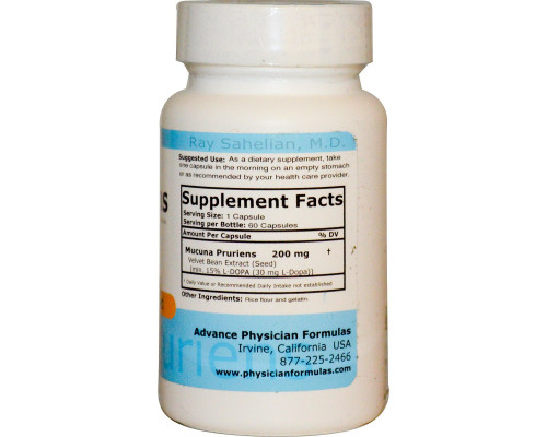 Advance Physician Formulas Inc. Мукуна жгучая 200 мг 60 капсул Advance Physician Formulas Inc. Мукуна жгучая 200 мг 60 капсул