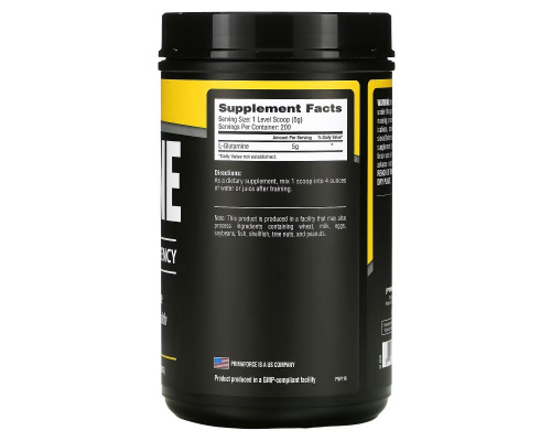 Primaforce, Glutaform, 100% L-глутамин, Без вкусовых добавок, 1000 г Primaforce, Glutaform, 100% L-глутамин, Без вкусовых добавок, 1000 г