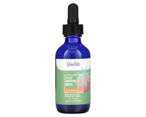 Life Flo Health, Жидкий Йод Плюс Жидкие Капли, Натуральный Апельсиновый Вкус, 2 жидких унции (59 мл) Life Flo Health, Жидкий Йод Плюс Жидкие Капли, Натуральный Апельсиновый Вкус, 2 жидких унции (59 мл)