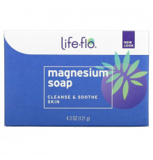 Life-flo, Магниевое мыло, магния хлорид, суперконцентрированное кусковое мыло, 4,3 унции (121 г)