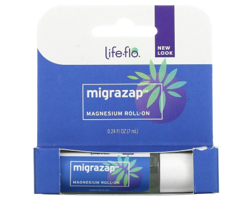 Life Flo Health, Migrazap Магний Roll-On, 7 мл Life Flo Health, Migrazap Магний Roll-On, 7 мл