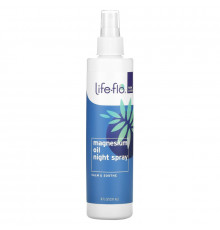 Life Flo Health, Магниевое Масло, Ночной Спрей, Успокаивающий, 8 жидких унции (237 мл)