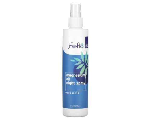 Life Flo Health, Магниевое Масло, Ночной Спрей, Успокаивающий, 8 жидких унции (237 мл) Life Flo Health, Магниевое Масло, Ночной Спрей, Успокаивающий, 8 жидких унции (237 мл)