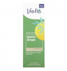 Life-flo, Biotin Drops, For Healthy Hair & Nails, Natural Vanilla Flavor, 10,000 mcg , 2 fl oz (60 ml)