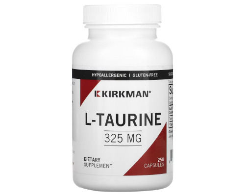 Kirkman Labs, L-таурин, 325 мг, 250 капсул Kirkman Labs, L-таурин, 325 мг, 250 капсул