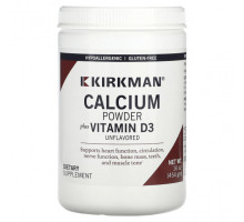 Кальций Kirkman Labs, Кальций с витамином D3, порошок без вкуса, 454 г (16 унций)