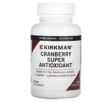 Здоровье мочеполовой системы Kirkman Labs, Клюква, супер антиоксидант, 100 капсул