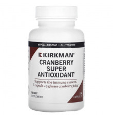 Здоровье мочеполовой системы Kirkman Labs, Клюква, супер антиоксидант, 100 капсул