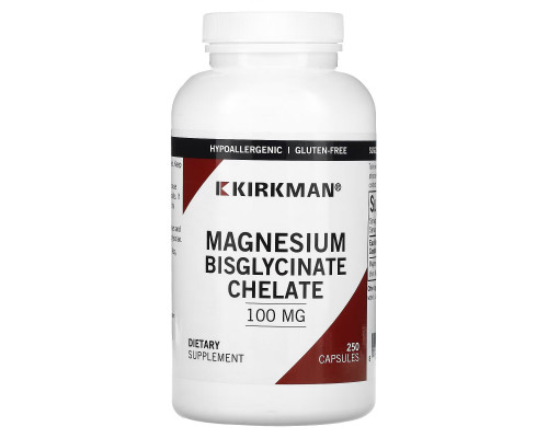 Kirkman Labs, Магния биглицината хелат, серия Bio-Max, 250 капсул Kirkman Labs, Магния биглицината хелат, серия Bio-Max, 250 капсул