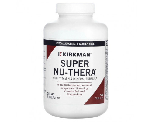 Витаминно-минеральные комплексы Kirkman Labs, Капсулы Super Nu-Thera, 540 капсул Витаминно-минеральные комплексы Kirkman Labs, Капсулы Super Nu-Thera, 540 капсул