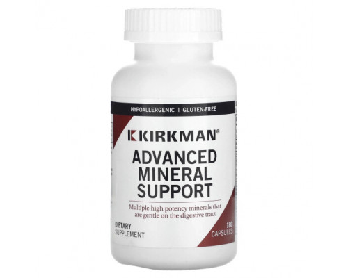 Витаминно-минеральные комплексы Kirkman Labs, Advanced Mineral Support, 180 капсул Витаминно-минеральные комплексы Kirkman Labs, Advanced Mineral Support, 180 капсул