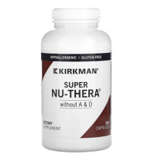 Витаминно-минеральные комплексы Kirkman Labs, Super Nu-Thera без A & D, 360 капсул