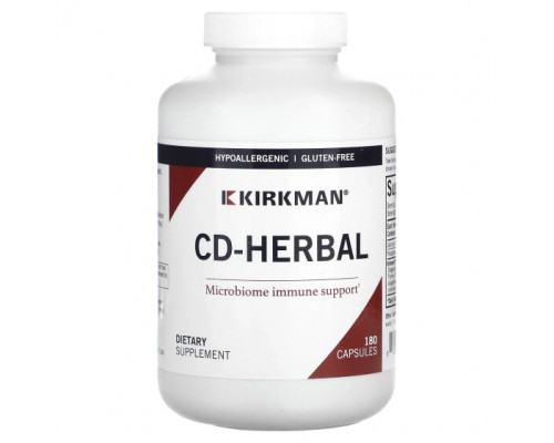 БАДы для укрепления иммунитета Kirkman Labs, Травяная добавка CD-Herbal, 180 капсул БАДы для укрепления иммунитета Kirkman Labs, Травяная добавка CD-Herbal, 180 капсул