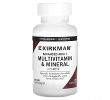 Витаминно-минеральные комплексы Kirkman Labs, Мультивитамины и минералы для взрослых с 5-МТГФ, 180 капсул