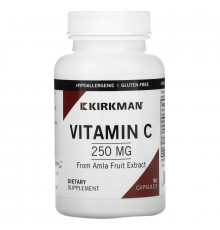 Kirkman Labs, Organic Vitamin C, 250 mg, 90 Capsules