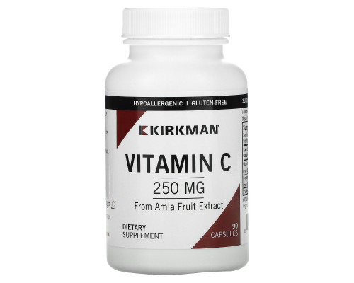 Kirkman Labs, Organic Vitamin C, 250 mg, 90 Capsules Kirkman Labs, Organic Vitamin C, 250 mg, 90 Capsules