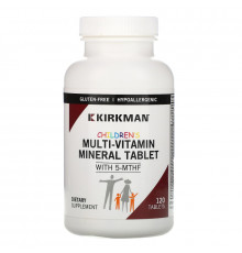Kirkman Labs, Children's Chewable Multi-Vitamin/Mineral Wafers with 5-MTHF, 120 Chewable Wafers