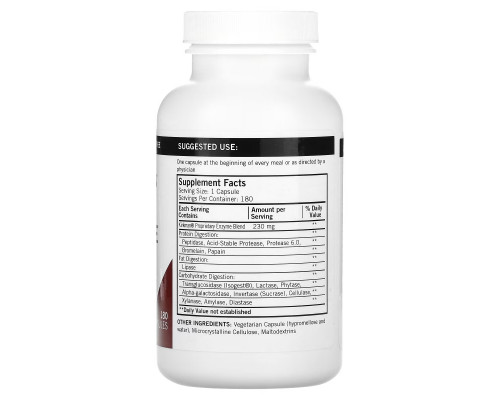 Kirkman Labs, Enzyme Complete DPP-IV With ISOGEST, 180 Capsules Kirkman Labs, Enzyme Complete DPP-IV With ISOGEST, 180 Capsules