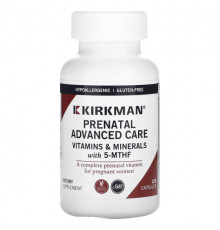 Женское здоровье Kirkman Labs, Prenatal Advanced Care, 120 капсул