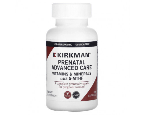 Женское здоровье Kirkman Labs, Prenatal Advanced Care, 120 капсул Женское здоровье Kirkman Labs, Prenatal Advanced Care, 120 капсул