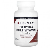 Витаминно-минеральные комплексы Kirkman Labs, Мультивитамины для повседневного использования без витаминов и витаминов, 180 капсул