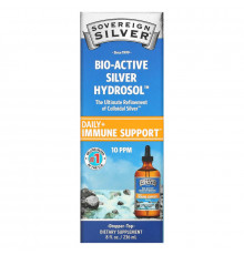 Sovereign Silver, Bio-Active Silver Hydrosol Dropper-Top, 10 PPM, 8 fl oz (236 ml)