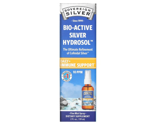 Sovereign Silver, Bio-Active Silver Hydrosol, Immune Support, Fine-Mist Spray, 10 ppm, 2 fl oz (59 mL)