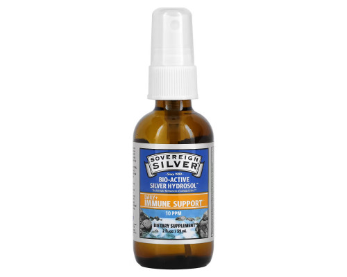 Sovereign Silver, Bio-Active Silver Hydrosol, Immune Support, Fine-Mist Spray, 10 ppm, 2 fl oz (59 mL)