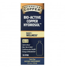 Sovereign Silver, Bio-Active Copper Hydrosol, 10 PPM, 2 fl oz (59 ml)