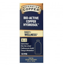 Sovereign Silver, Bio-Active Copper Hydrosol, 10 PPM, 4 fl oz (118 ml)