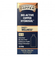 Sovereign Silver, Bio-Active Copper Hydrosol, 10 PPM, 16 fl oz (473 ml)