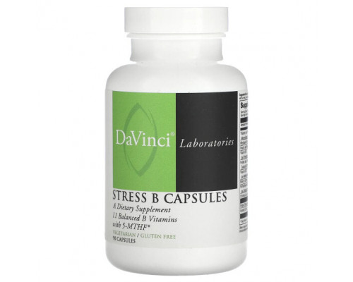 Витамины группы B DaVinci Laboratories of Vermont, Капсулы Stress B, 90 капсул Витамины группы B DaVinci Laboratories of Vermont, Капсулы Stress B, 90 капсул