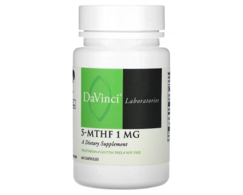 Витамины группы B DaVinci Laboratories of Vermont, 5-МТГФ, 1 мг, 60 капсул Витамины группы B DaVinci Laboratories of Vermont, 5-МТГФ, 1 мг, 60 капсул