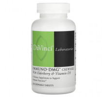 БАДы для укрепления иммунитета DaVinci Laboratories of Vermont, Immuno-DMG, жевательные таблетки с бузиной и витамином D3, 120 жевательных таблеток