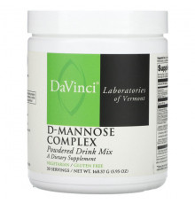 Женское здоровье DaVinci Laboratories of Vermont, Комплекс D-маннозы, порошковая смесь для напитков, 168,57 г (5,95 унции)