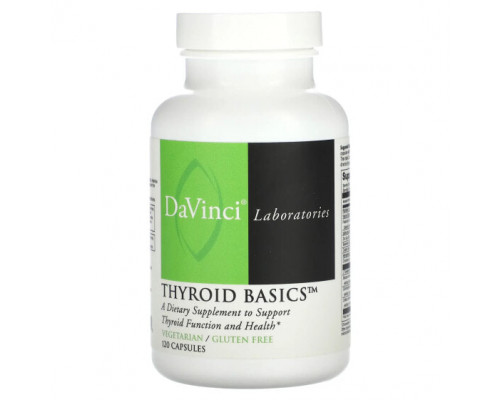 Витаминно-минеральные комплексы DaVinci Laboratories of Vermont, Thyroid Basics`` 120 капсул Витаминно-минеральные комплексы DaVinci Laboratories of Vermont, Thyroid Basics`` 120 капсул