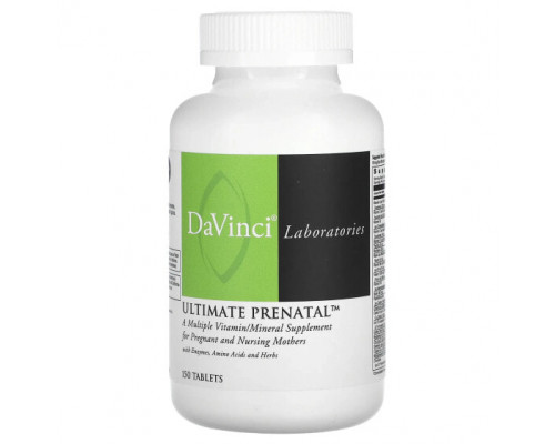Женское здоровье DaVinci Laboratories of Vermont, Ultimate Prenatal, 150 таблеток Женское здоровье DaVinci Laboratories of Vermont, Ultimate Prenatal, 150 таблеток