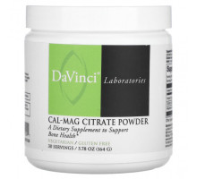 Кальций DaVinci Laboratories of Vermont, CAL-MAG цитратный порошок, 164 г (5,78 унции)