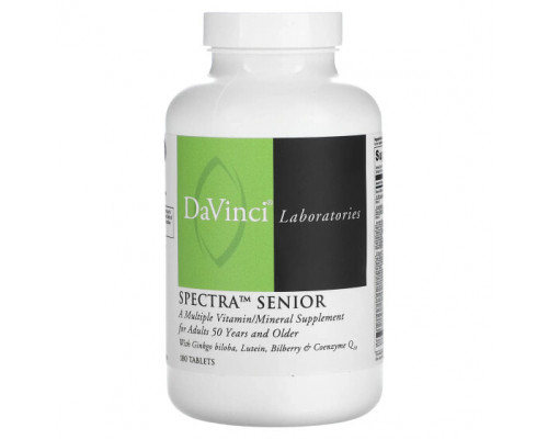 Витаминно-минеральные комплексы DaVinci Laboratories of Vermont, Spectra Senior, 180 таблеток Витаминно-минеральные комплексы DaVinci Laboratories of Vermont, Spectra Senior, 180 таблеток