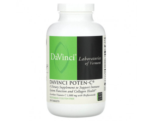 Витамин C DaVinci Laboratories of Vermont, Davinci Poten-C, 250 таблеток Витамин C DaVinci Laboratories of Vermont, Davinci Poten-C, 250 таблеток