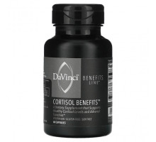 Для нервной системы DaVinci Laboratories of Vermont, Benefits Line, преимущества кортизола, 60 капсул