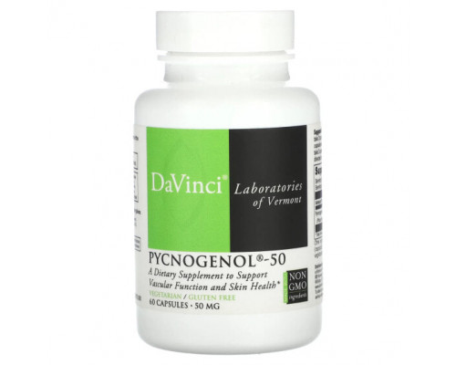 Антиоксиданты DaVinci Laboratories of Vermont, Пикногенол-50, 50 мг, 60 капсул Антиоксиданты DaVinci Laboratories of Vermont, Пикногенол-50, 50 мг, 60 капсул