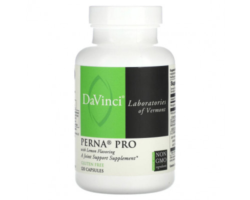 Для мышц и суставов DaVinci Laboratories of Vermont, Perna Pro со вкусом лимона, 120 капсул