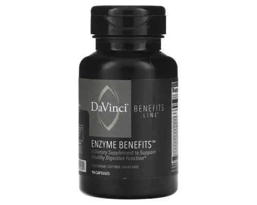 Пищеварительные ферменты DaVinci Laboratories of Vermont, Enzyme Benefits`` 90 капсул Пищеварительные ферменты DaVinci Laboratories of Vermont, Enzyme Benefits`` 90 капсул