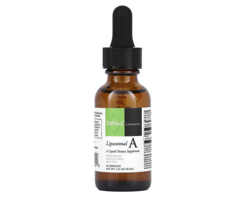 Витамин А DaVinci Laboratories of Vermont, Liposomal A, 30 мл (1 жидк. Унция) Витамин А DaVinci Laboratories of Vermont, Liposomal A, 30 мл (1 жидк. Унция)