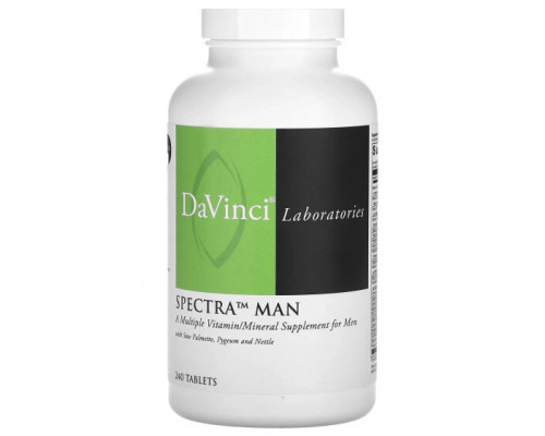 Мужское здоровье DaVinci Laboratories of Vermont, Spectra Man, комплекс витаминов и минералов, 240 таблеток Мужское здоровье DaVinci Laboratories of Vermont, Spectra Man, комплекс витаминов и минералов, 240 таблеток