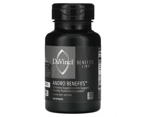 Мужское здоровье DaVinci Laboratories of Vermont, Benefits Line, Andro Benefits, 60 капсул Мужское здоровье DaVinci Laboratories of Vermont, Benefits Line, Andro Benefits, 60 капсул