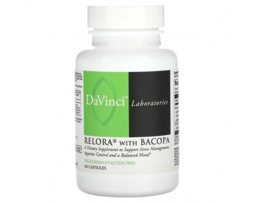 Улучшение памяти и работы мозга DaVinci Laboratories of Vermont, Relora с бакопой, 60 капсул Улучшение памяти и работы мозга DaVinci Laboratories of Vermont, Relora с бакопой, 60 капсул