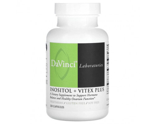 Женское здоровье DaVinci Laboratories of Vermont, Инозитол + витекс плюс, 120 капсул Женское здоровье DaVinci Laboratories of Vermont, Инозитол + витекс плюс, 120 капсул